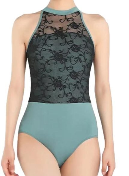 Green laced Ballet Leotard