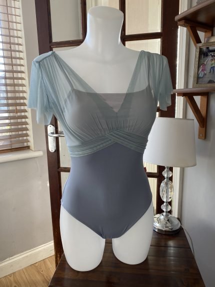Blue Crossover Ballet Leotard