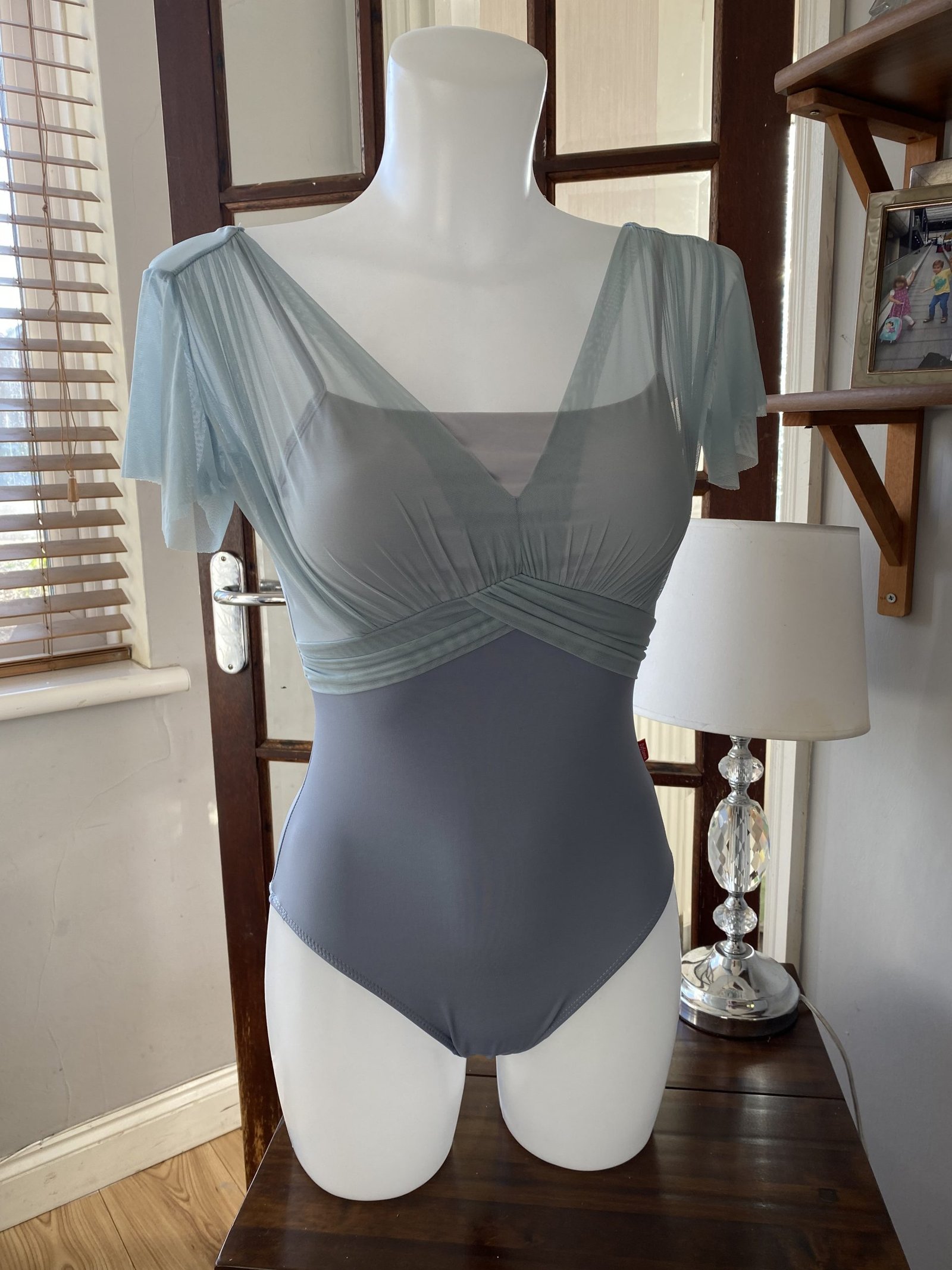 Blue Crossover Ballet Leotard Blue Crossover Ballet Leotard
