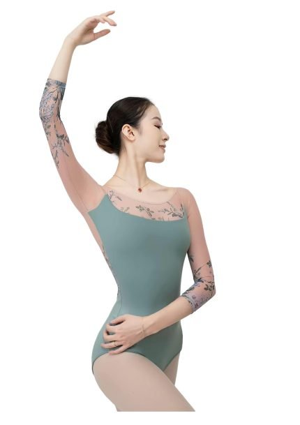 Sage Green Mesh Leotard