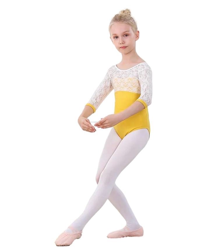 Yellow Lace Girls Leotard Yellow Lace Girls Leotard