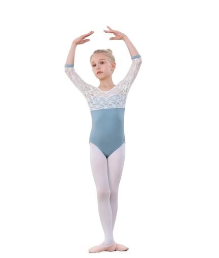 Blue Lace Girls Leotard